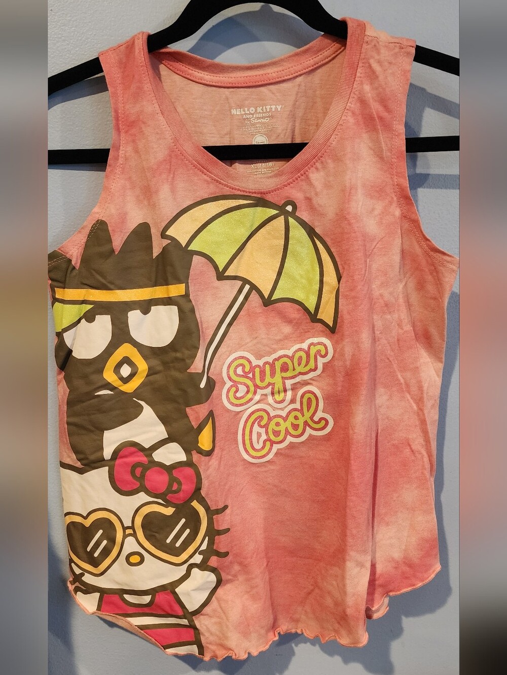 Sanrio Hello Kitty Girls Pink Graphic Tank Top Size XL 14/16